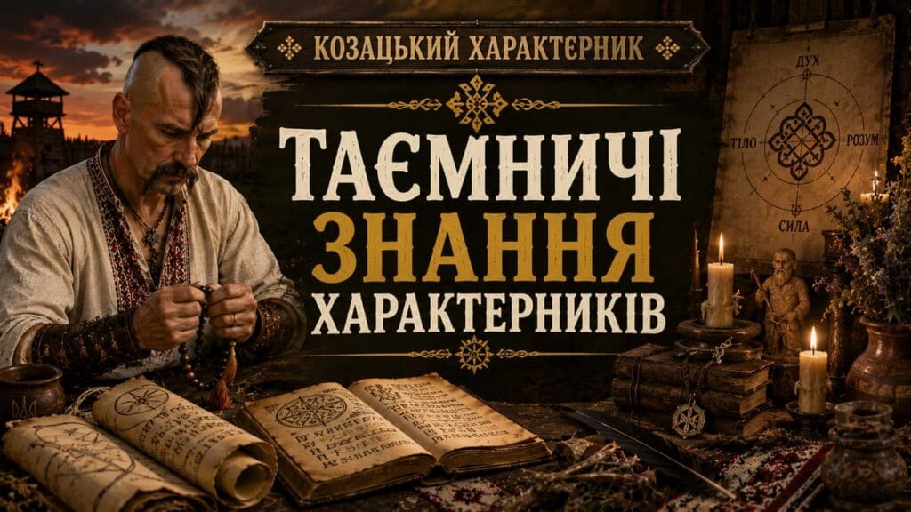 Таємничі знання характерників — обкладинка рубрики Українські знахарі та таємничі знання характерників, замовляння.